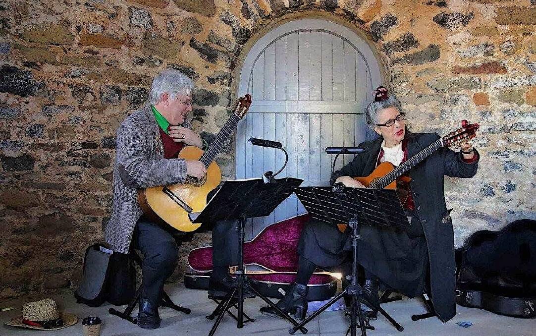 Musicians Allan and Leslie Spencer love to perform in Nimmitabel's Geldmacher Mill. Picture by Beth Cole Photography