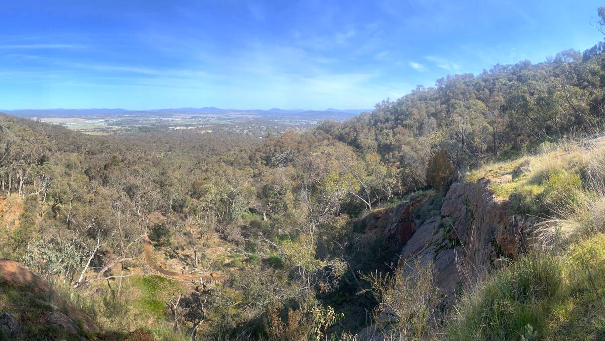 View from the top of the upper Mt Ainslie quarry. Picture by Tim the Yowie Man