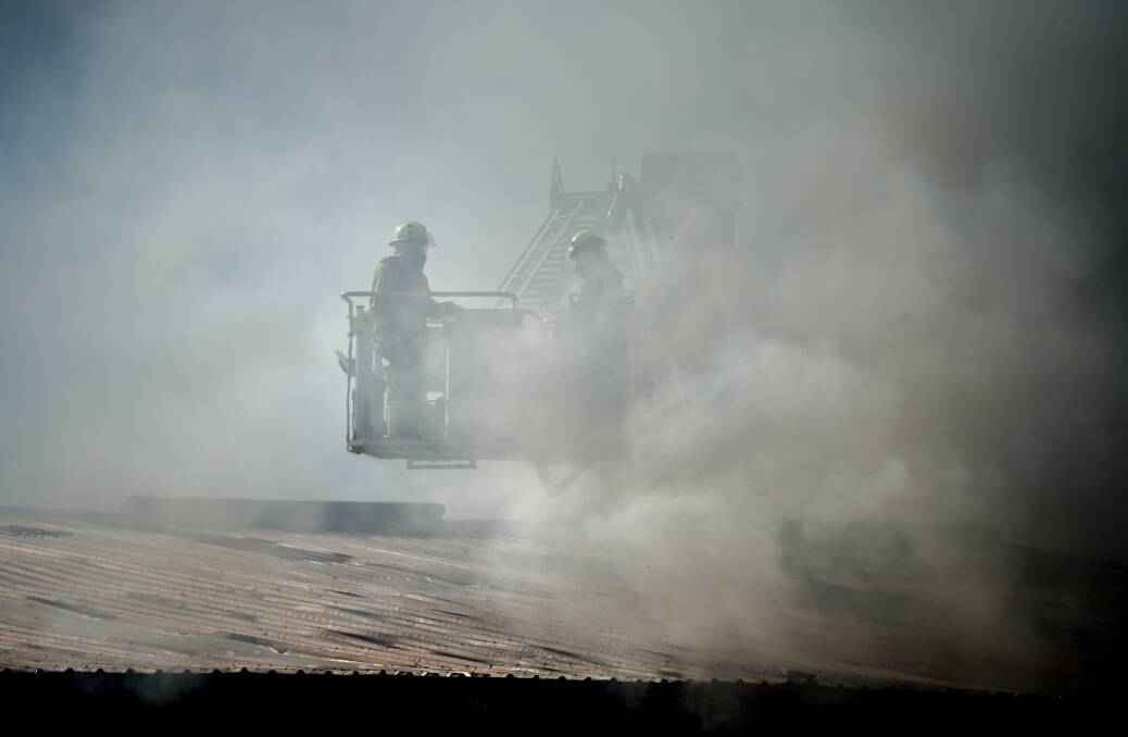 Risky, uncomfortable and invariably smokey; that's the career challenge for future firefighters. Picture by Gary Ramage