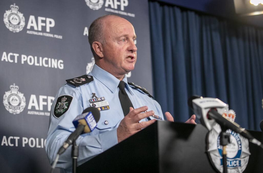 ACT Chief Police Officer Neil Gaughan said "the number of police we have currently needs to be increased to meet current and future demand". Picture by Keegan Carroll
