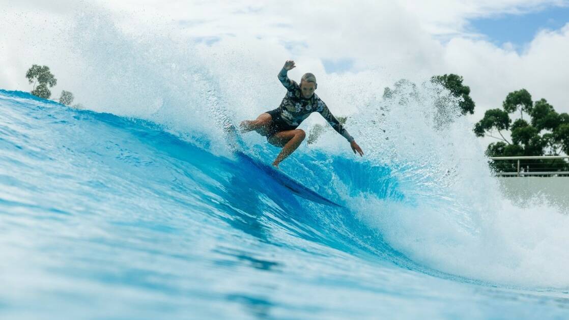 Seven-time world champion Layne Beachley at the Melbourne Urbnsurf wave pool. Picture supplied