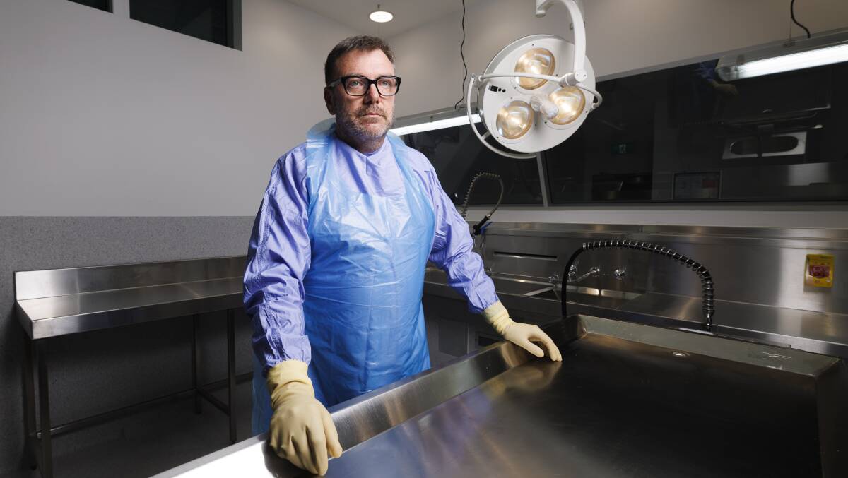 The ACT's chief forensic pathologist Professor Johan DuFlou. Picture by Keegan Carroll