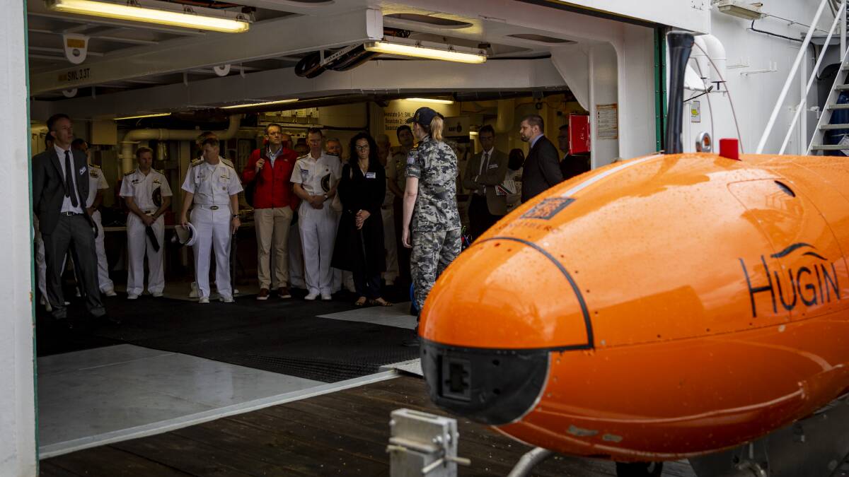 New Navy capabilities like this Hugin underwater drone will generate loads of new data. Picture supplied 