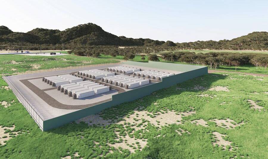An artist's impression of the Eku Energy battery at Williamsdale. Picture supplied