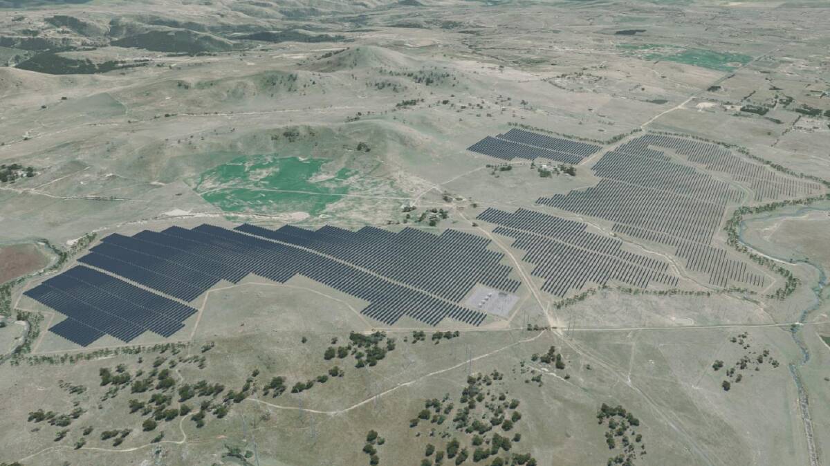 The huge Wallaroo solar farm sits just over the north-western border, right in the ACT's mooted expansion zone. Picture supplied 