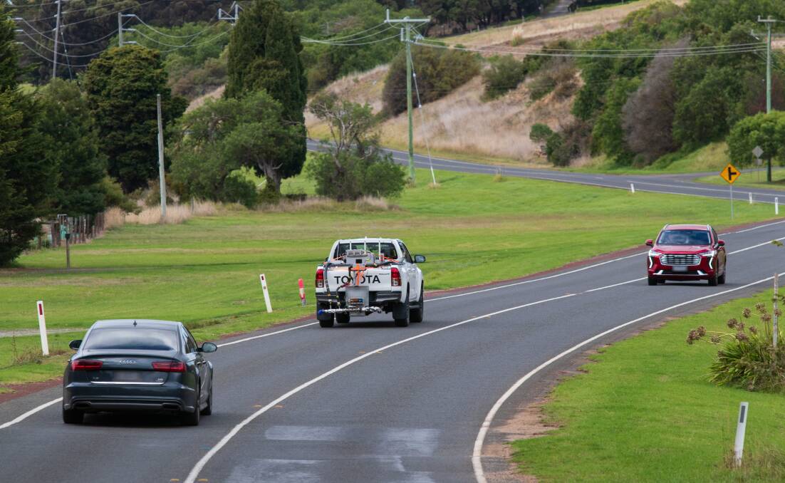 The Hilux with its test rig out on the open road. Each vehicle follows the same test route. Picture supplied