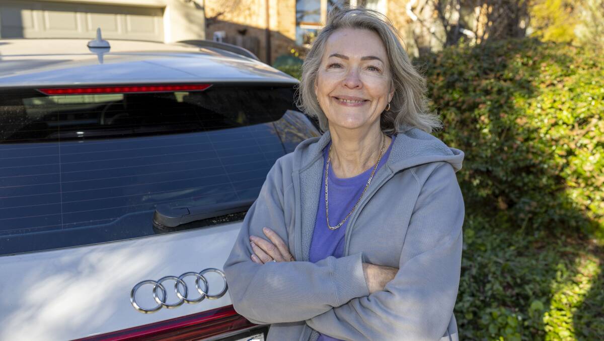 Margaret Jamieson's Audi EV will cost 170 per cent more to register under the new emissions-based rego scheme. Picture by Gary Ramage