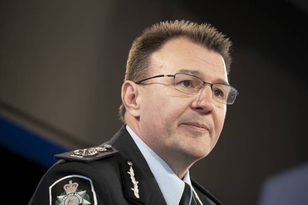 AFP Police Commissioner Reece Kershaw commissioned the independent research on policing numbers from consulting firm Price Waterhouse Coopers. Picture by Sitthixay Ditthavong
