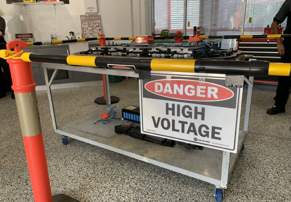 Vehicle battery packs typically generate 350 volts to 400 volts, but 800 volts will become the industry standard in a few years. Picture by Keegan Carroll