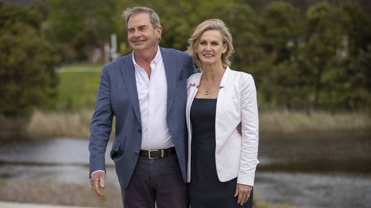 Nichole Overall with former Queanbeyan mayor and husband Tim Overall. Picture by Keegan Carroll