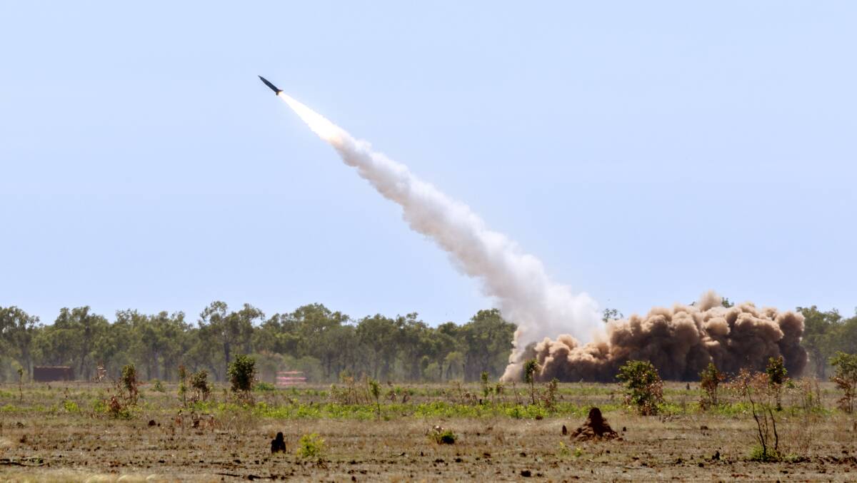 The American-made ATACMS long-range surface-to-surface missile took seven minutes to cover a distance of 260km. Picture Defence