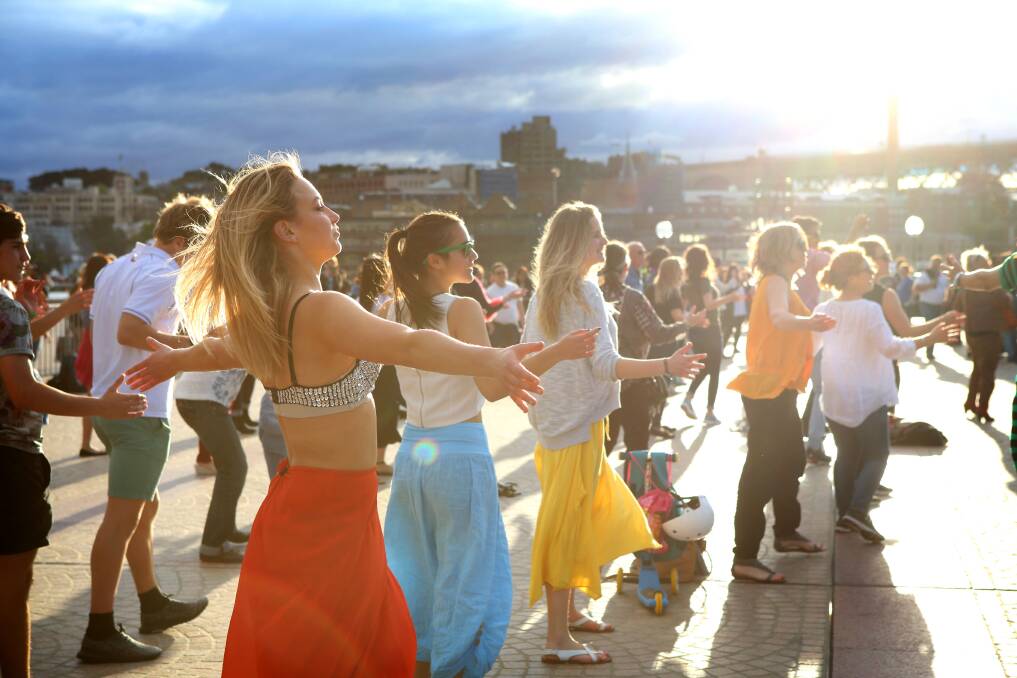 A flash mob in Sydney. Picture:James Alcock.