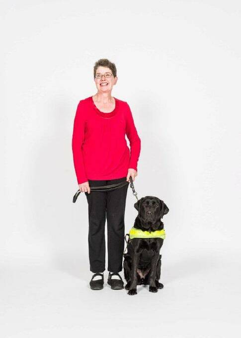 Annette Holden with guide dog Molly. Picture: Supplied