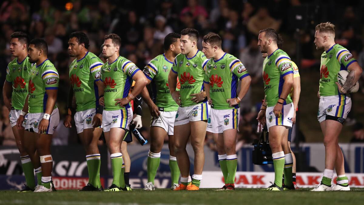 The Raiders have had some crazy losses to the Panthers. Picture: AAP Image/Brendon Thorne