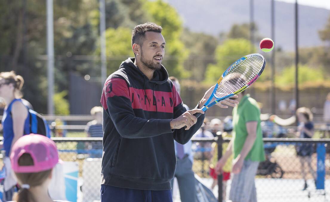 Nick Kyrgios says he will continue donating money to fire-affected communities. Picture: Sitthixay Ditthavong