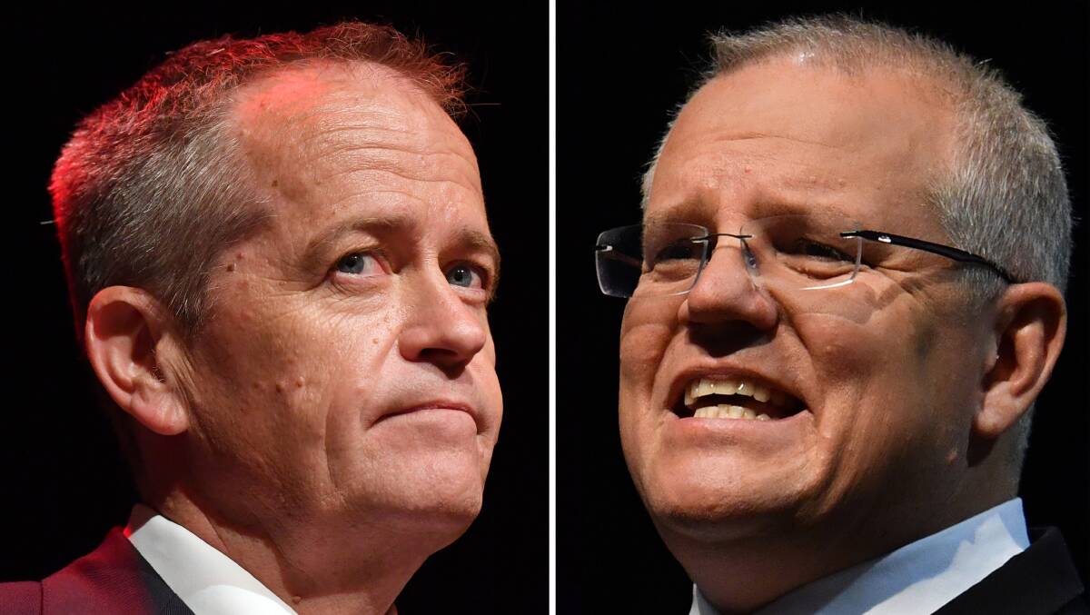 The choice is yours. Bill Shorten and Scott Morrison are vying for job of Prime Minister. Photos: Darren England, Mick Tsikas, AAP