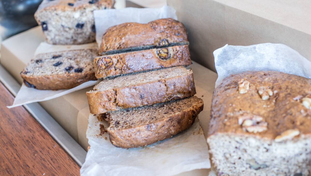 There are several flavours of the banana bread. Photo: Karleen Minney