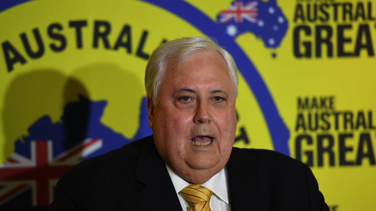 Clive Palmer has spent more than $36 million on political advertising since September 2018. Photo: AAP Image/Dan Peled