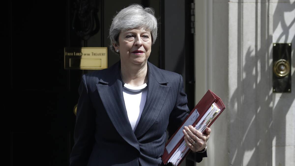 May had 'put the sofa up against the door', according to one Conservative party member. Picture: AP