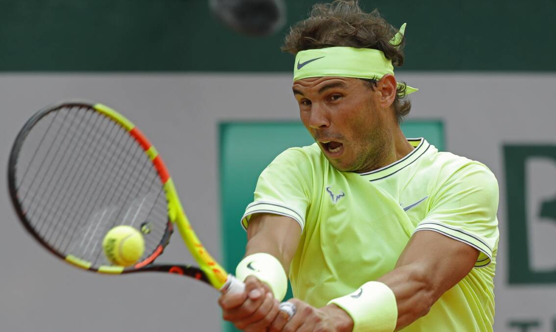 Spain's Rafael Nadal has beaten Roger Federer five times at Roland Garros. Picture: AP