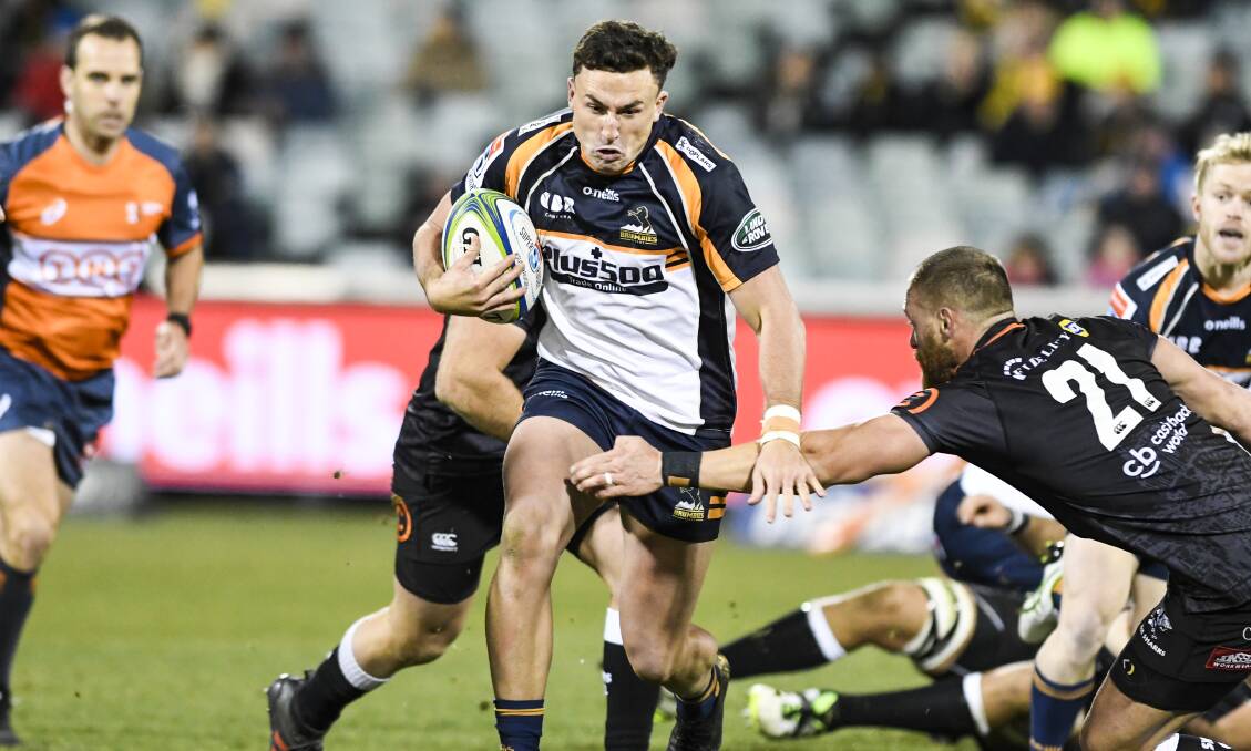 Brumbies star Tom Banks is on the cusp of becoming Australia's starting fullback. Picture: Dion Georgopoulos