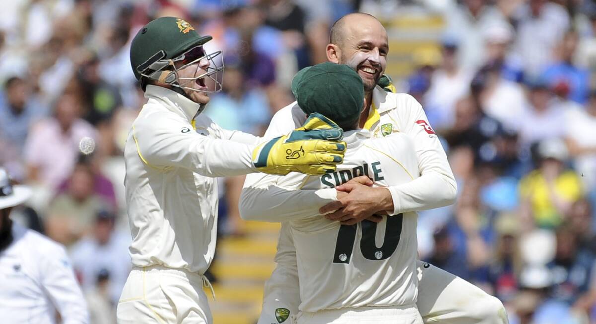 Nathan Lyon has taken more wickets than any Test bowler in the world since he debuted in 2011. Picture: AP