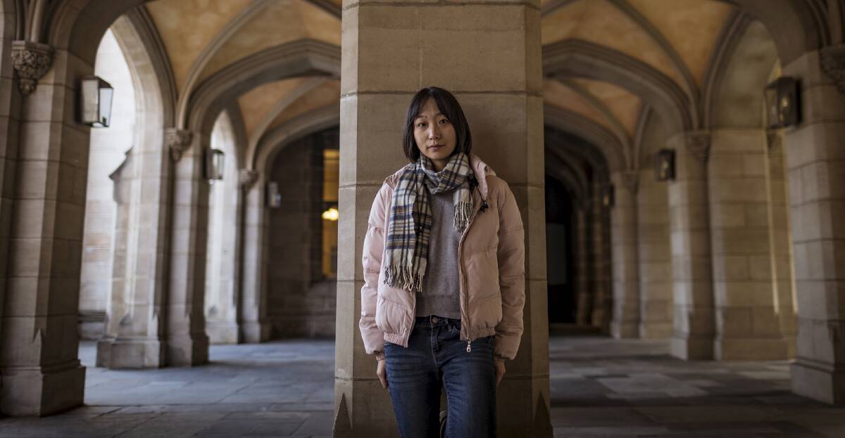 University of Melbourne international student Manjun Jiang is studying at Melbourne because of its high rankings. Picture: Chris Hopkins