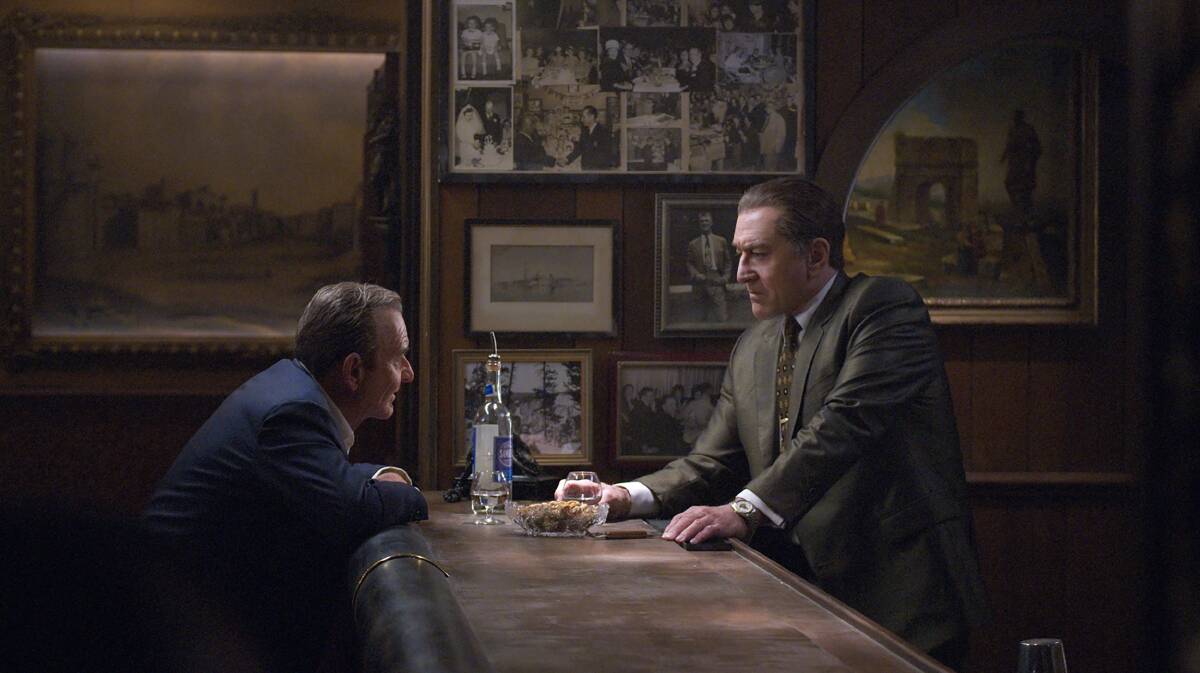 Joe Pesci, left, and Robert De Niro in a scene from "The Irishman". Picture: AP