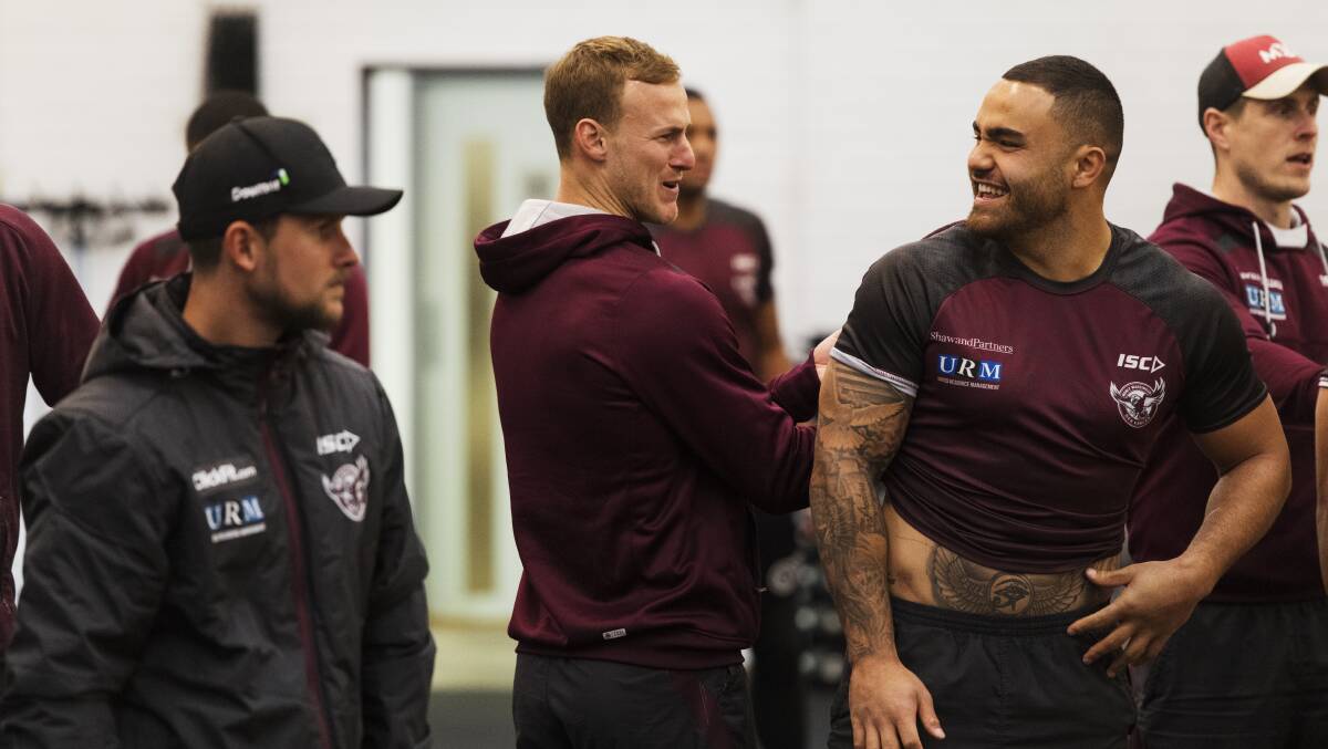 Daly Cherry-Evans and his fellow Manly players have noticed a change in coach Des Hasler. Picture: James Brickwood