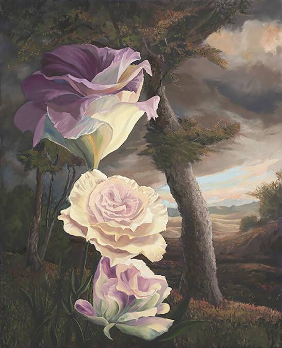 Roger Beale, Uplands Lisianthus (2018) in Sun, rain, flowers at Humble House Gallery. Picture: Supplied