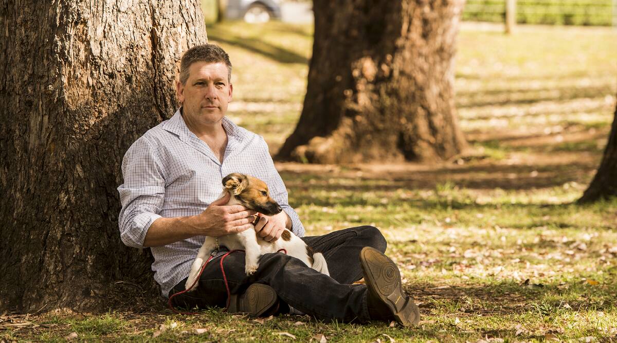 Mike Woodcock will talk about the anxiety he felt around the birth of his children. Picture: Steven Siewert