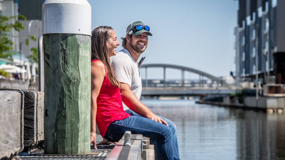 New Cavalry pitcher JJ Hoover and his wife Megan-Kate in Kingston. Picture: Karleen Minney