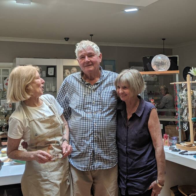John and Lyn Anderson with John's sister Lelsey Christiansen (left) at Gold Creek this week.