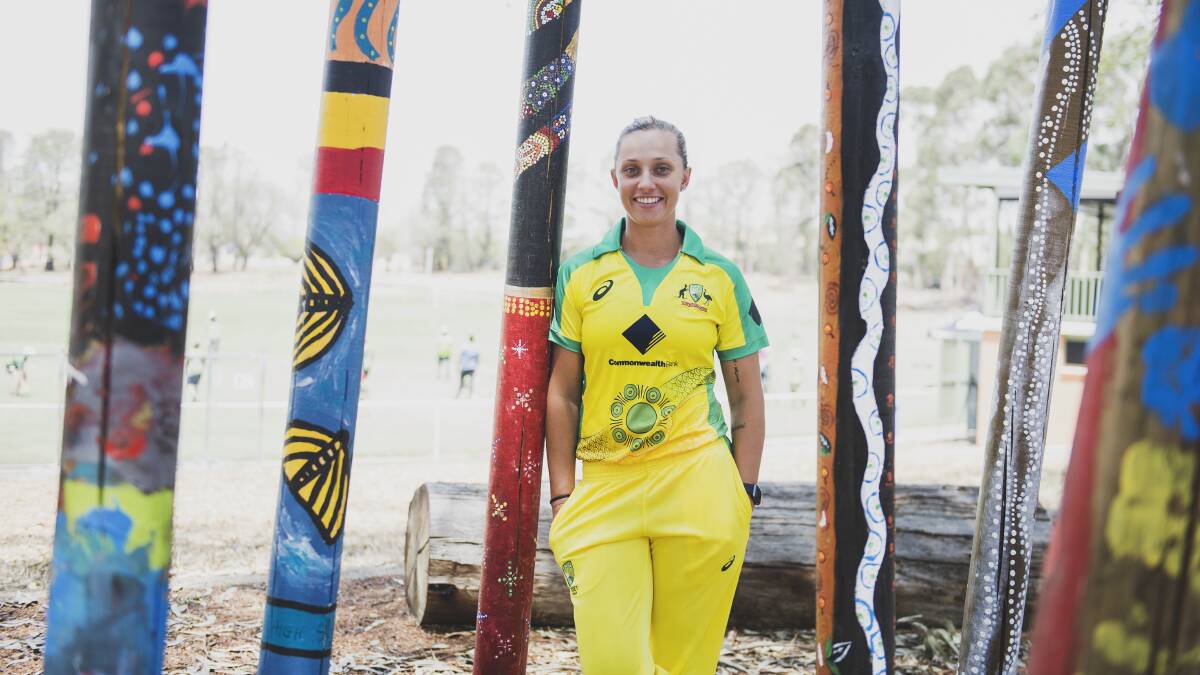 Ash Gardner says Australia's Aboriginal-inspired uniform holds a special place for her. Picture: Dion Georgopoulos
