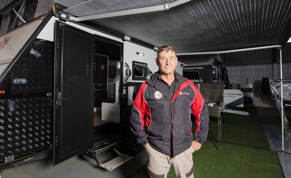 Trailer Camper Australia director Peter Dimmock says there has been an increase in demand for caravans after coronavirus lockdowns. Picture: Jamila Toderas