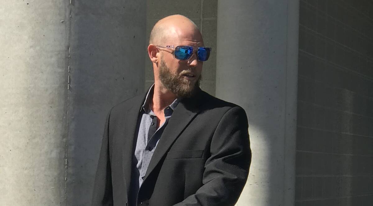 Benjamin Darrell Hallam leaving the ACT courts on Tuesday. Picture: Cassandra Morgan