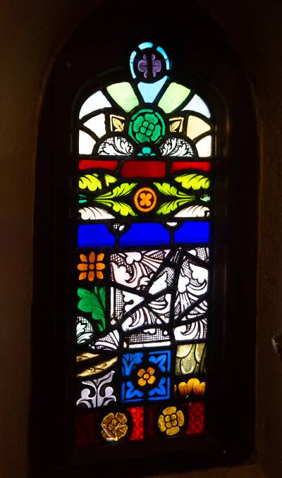 A stained-glass window at St John's in Reid. Picture: Elesa Kurtz
