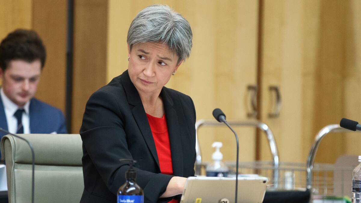 Senator Penny Wong during Senate estimates last month. Picture: Sitthixay Ditthavong