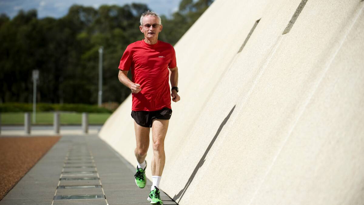 Geoff Moore training for an ultra marathon back in March, 2012. Picture: Elesa Lee