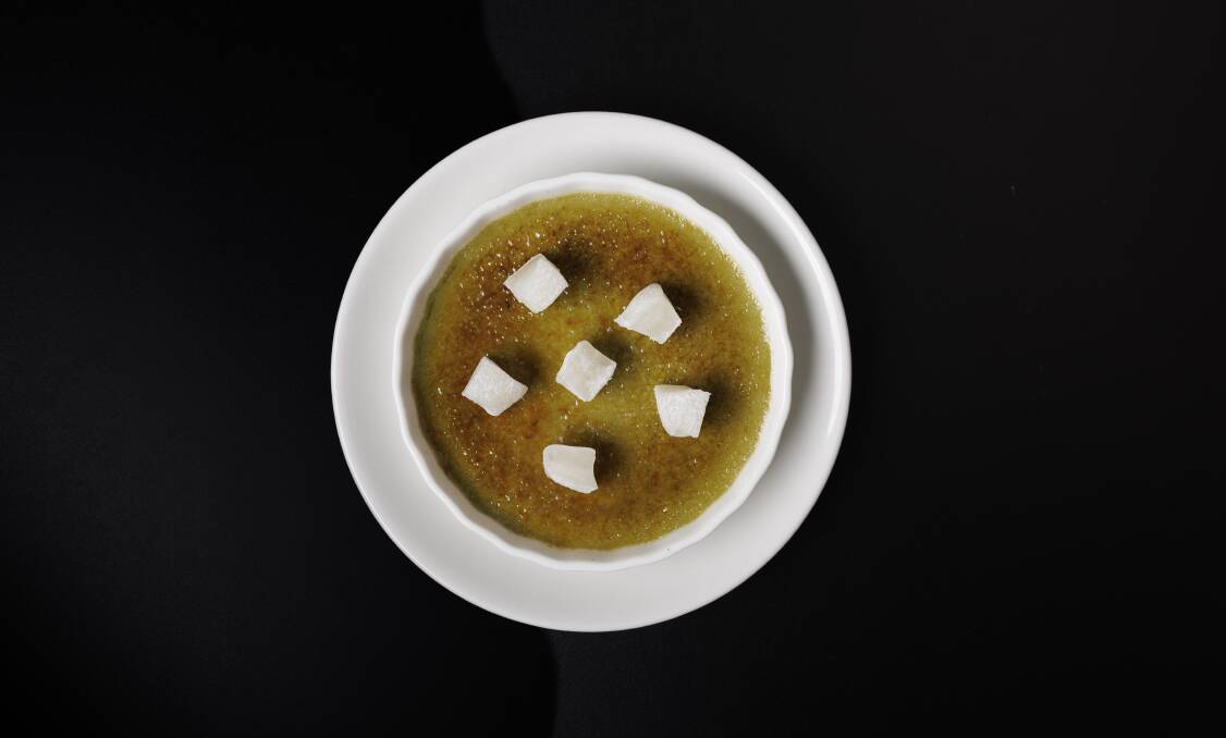 Matcha crème brulée with mochi. Picture by Keegan Carroll