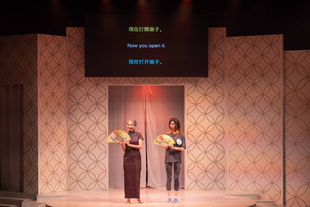 Stephanie Jack and Gabrielle Chan star in Miss Peony, a play performed in three languages. Picture by Gary Ramage