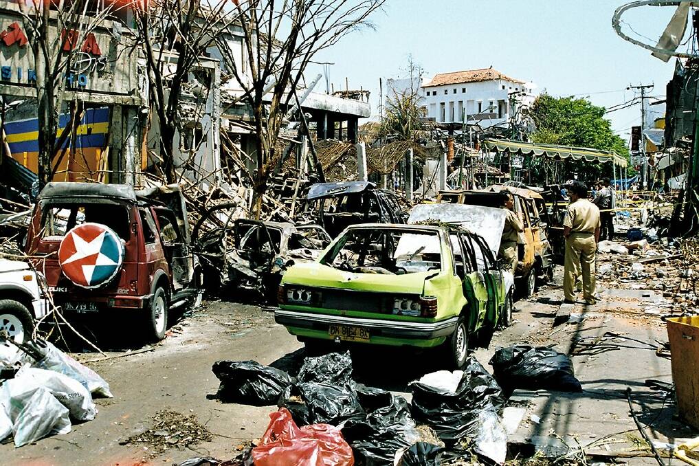 The streets of Kuta following the Bali bombings. Picture by Mick Travers/AFP