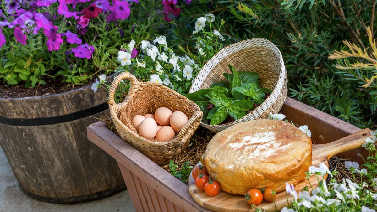 Ryl Parker's fresh eggs and bread. Picture by Sitthixay Ditthavong