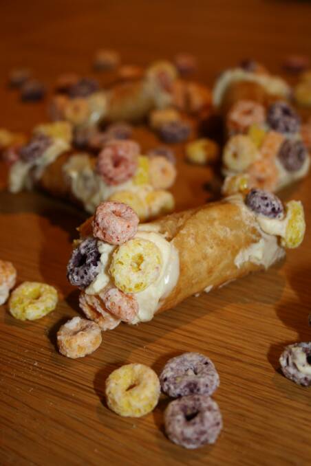 Cannolis with Froot Loops - what more could a sweet tooth ask for? 