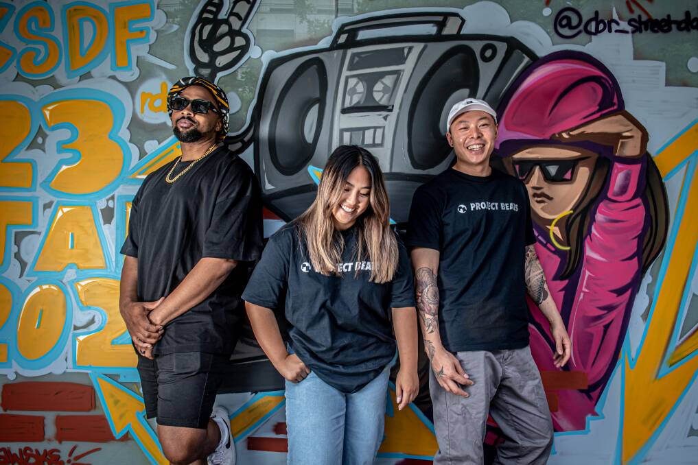 KG, Taylor Manalo and Chip Lo will all be performing at the Canberra Street Festival. PIcture: Karleen Minney