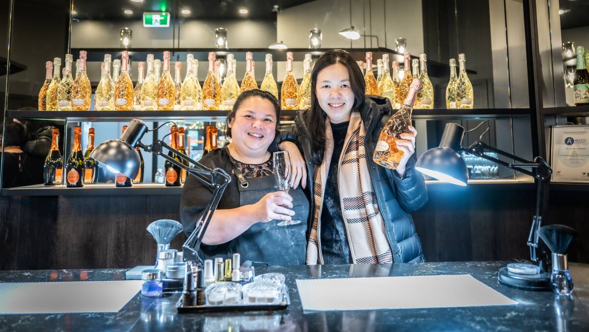 The Prosecco and Nail Bar, at South.Point Tuggeranong is now open. Manager Long Tran with co-owner Nicole Lu. Picture by Karleen Minney