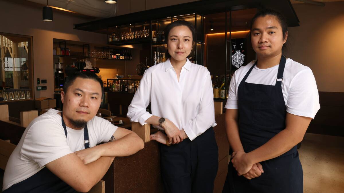 Owner Eddy Thai, manager AnnHsu and head chef Regi Enriquez. Picture by James Croucher