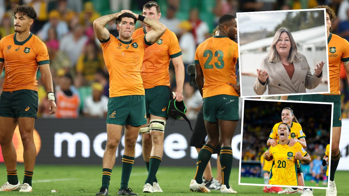 ACT Sport Minister Yvette Berry, inset, says the government has bid for four men's rugby World Cup games after not bidding for women's soccer matches. Pictures by Karleen Minney, Anna Warr, Getty Images