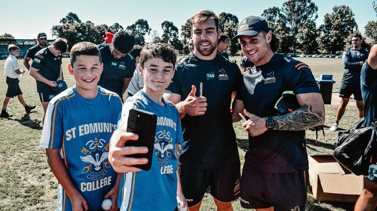 The Brumbies will train at schools or clubs at the start of every week of the season. Picture by Lachlan Lawson