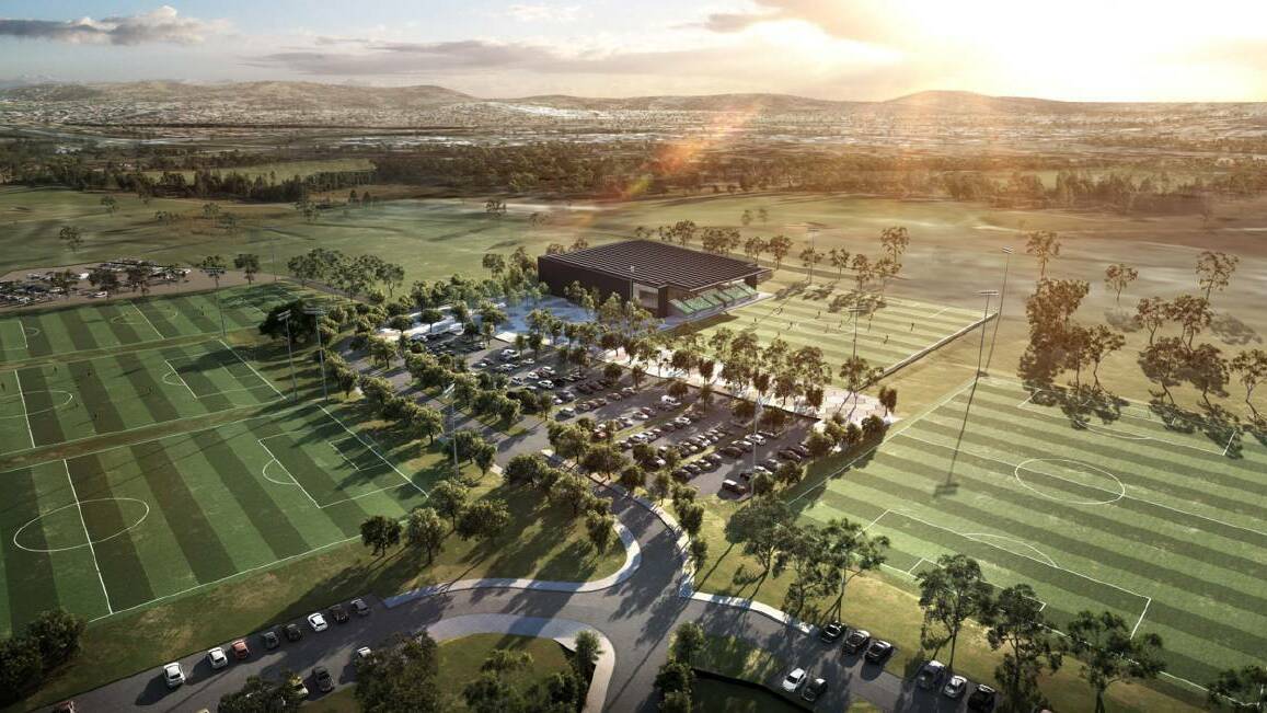 One design option for the proposed new Home of Football at Throsby. Picture supplied